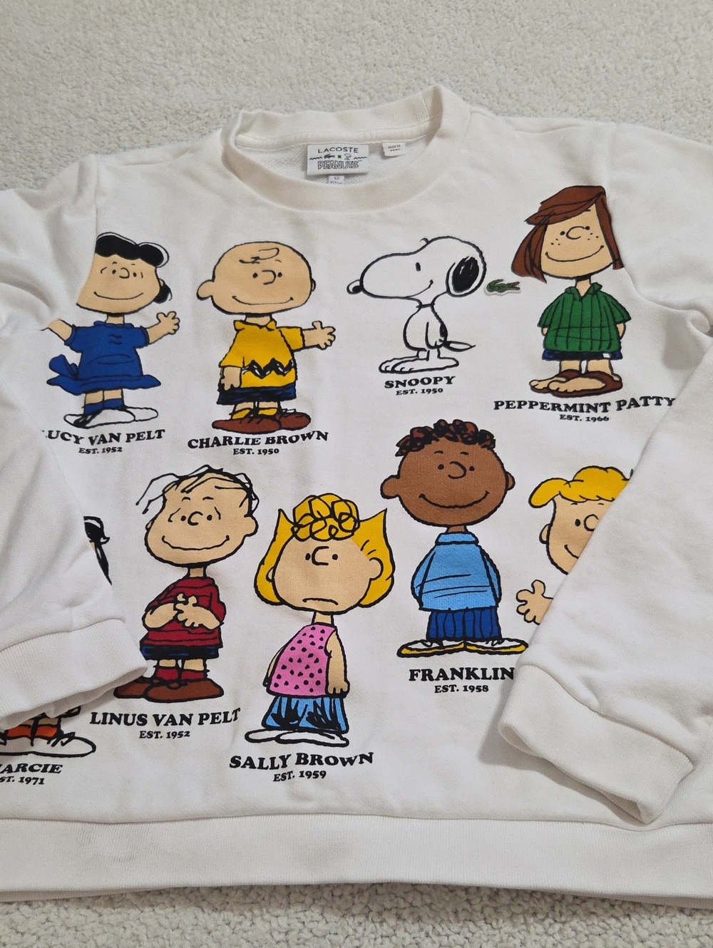 LACOSTE PEANUTS SWEATSHIRT